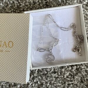 Silver Infinity Celtic Knot Pendant Necklace